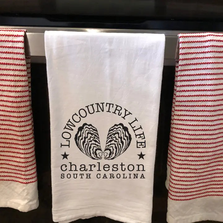 Lowcountry Life Oyster Charleston Tea Towel