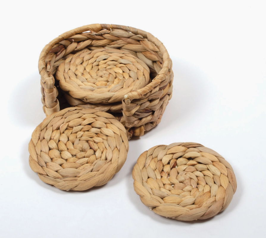 Natural Woven Coaster Set Bubbles Gift Shoppe & Events