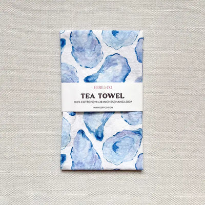 Watercolor Oyster Tea Towel