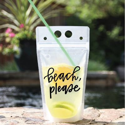 Adult Drink Pouches- Great for Beach and Pool