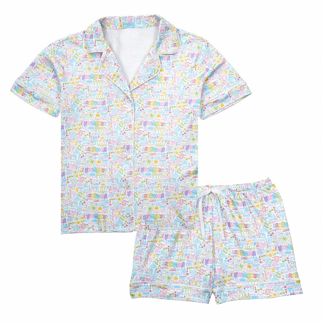 Charleston Women's Button Front Short Pajama Set