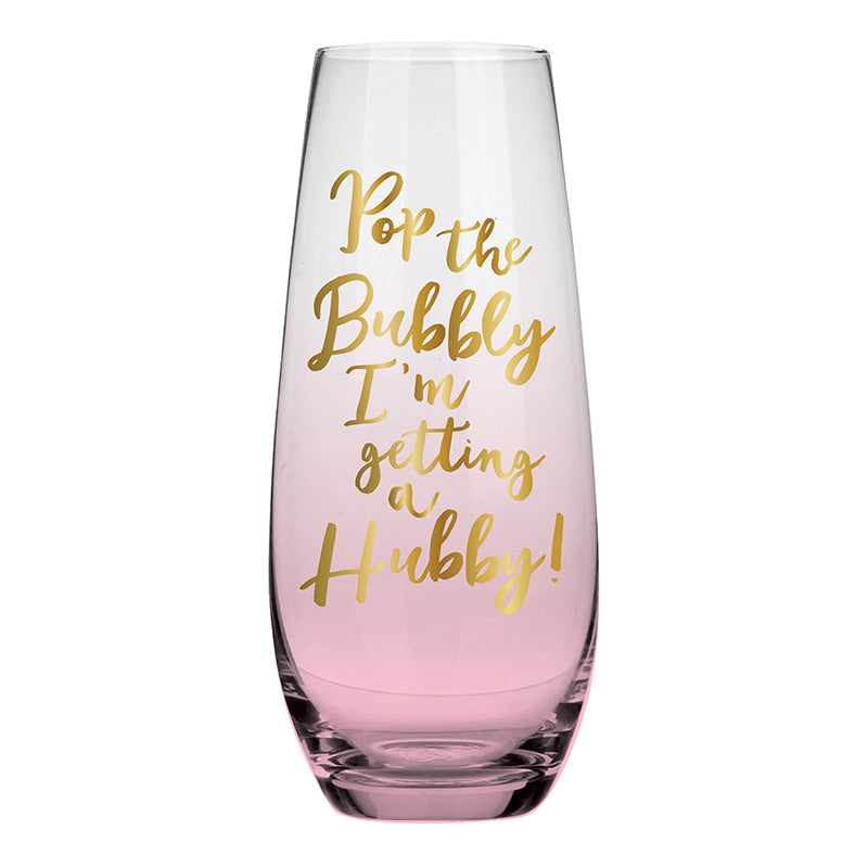 Pop Some Bubbly Stemless Champagne Flute