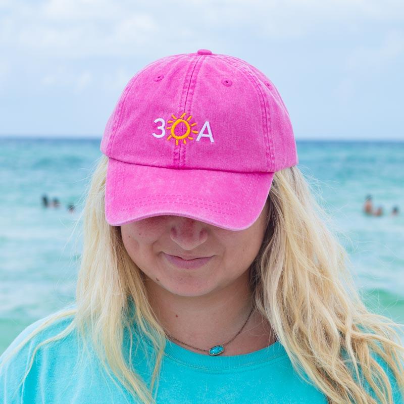 Youth Classic Hat- 30A in Pink or White or Hot Pink