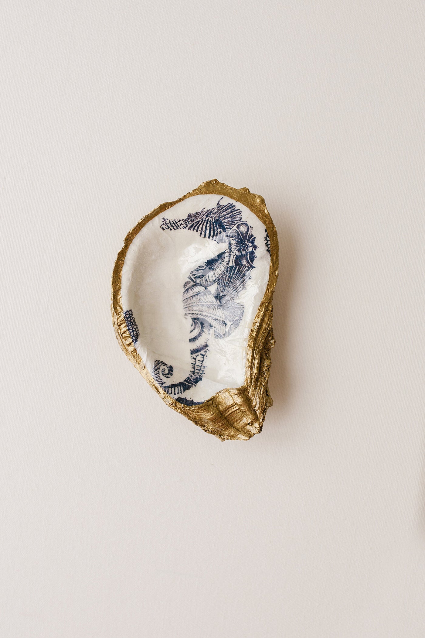 Grit and Grace Decoupage Oyster Ring Dish
