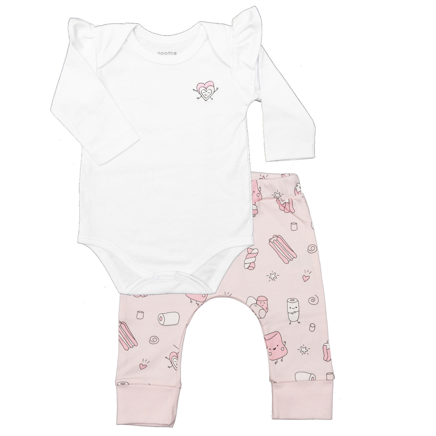 Baby Pink Marshmallow Two Piece Set- pants and onesie