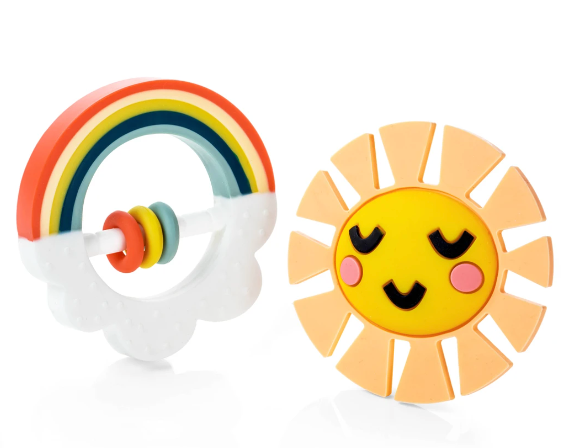 Fun Animal, Camping, Rainbow Teether Toys for Baby- 3 styles