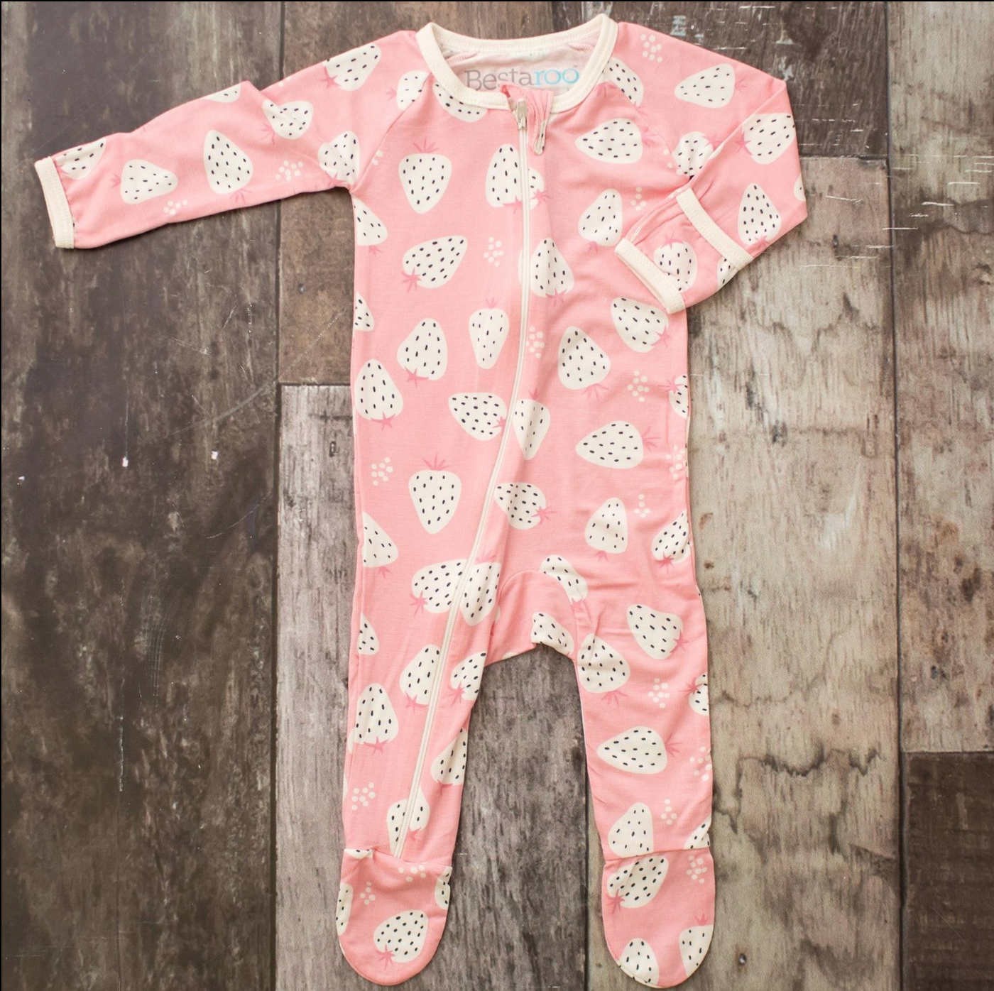 Baby Strawberry Footie Outfit