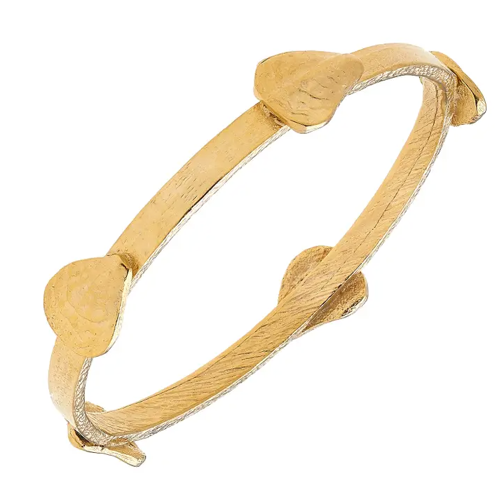 Gold Oyster Bangle