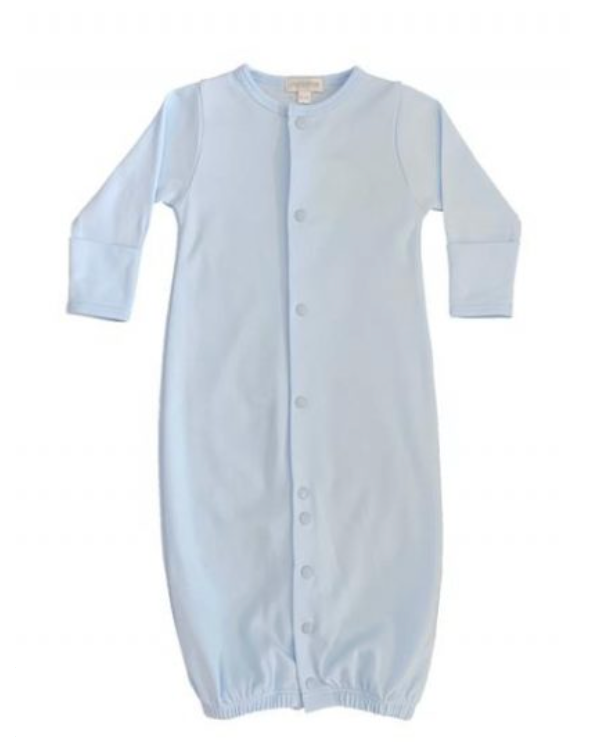 SOLID COLORED CONVERTIBLE BABY GOWN, 3 colors