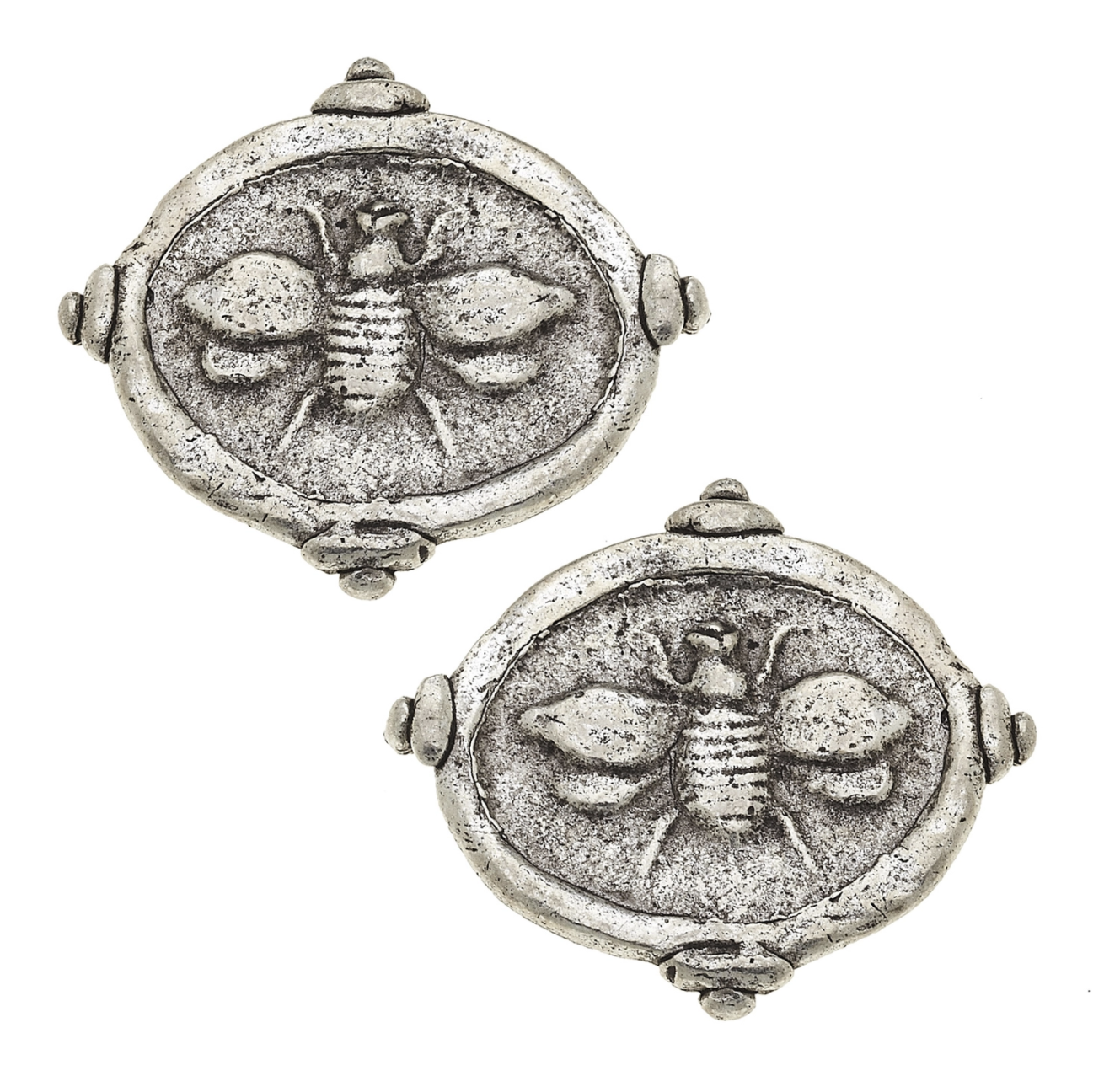 Gold or Silver Bee Clip Earrings