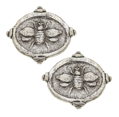 Gold or Silver Bee Clip Earrings