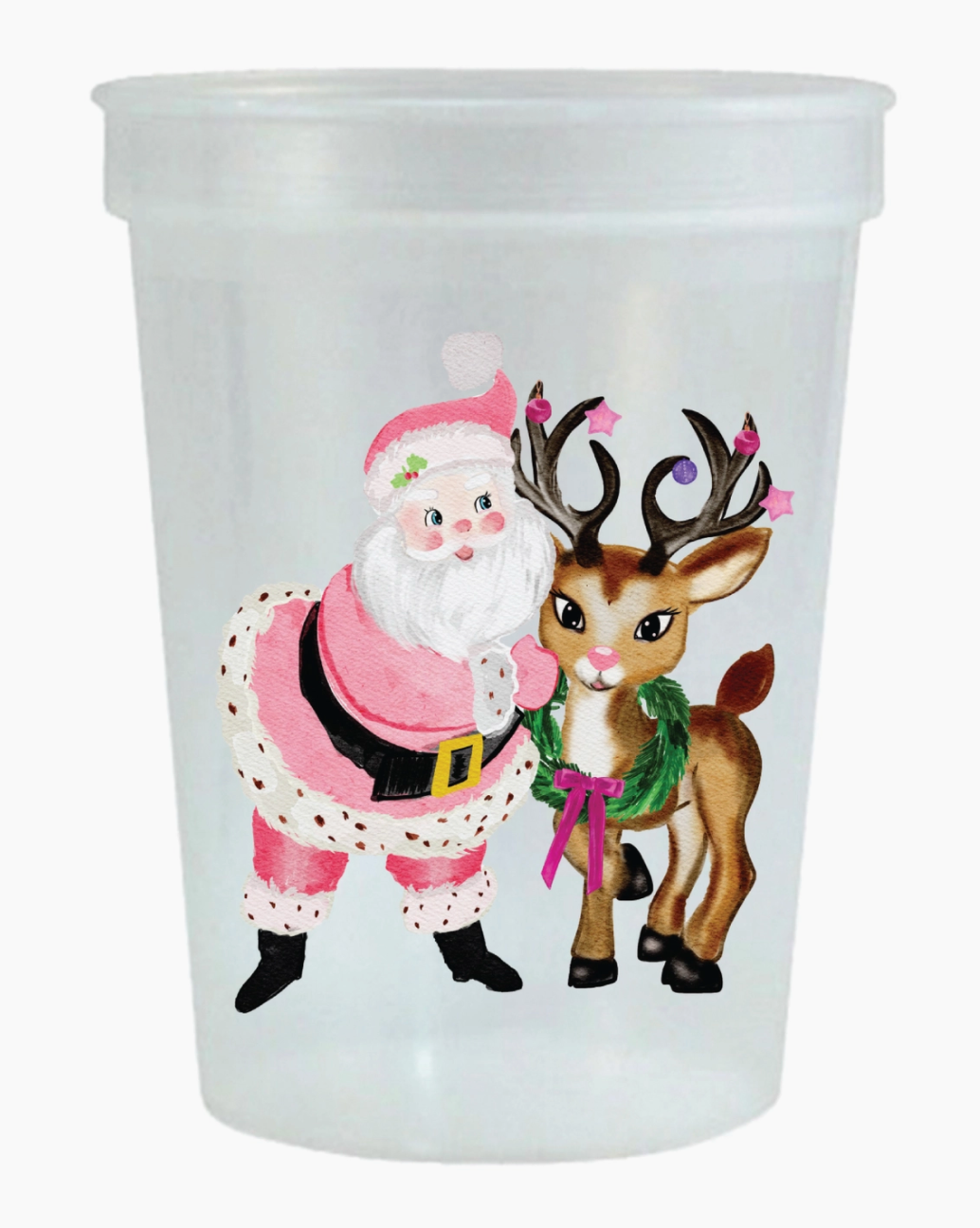 Christmas Reusable Stadium Cups - Set of 6, Several Designs