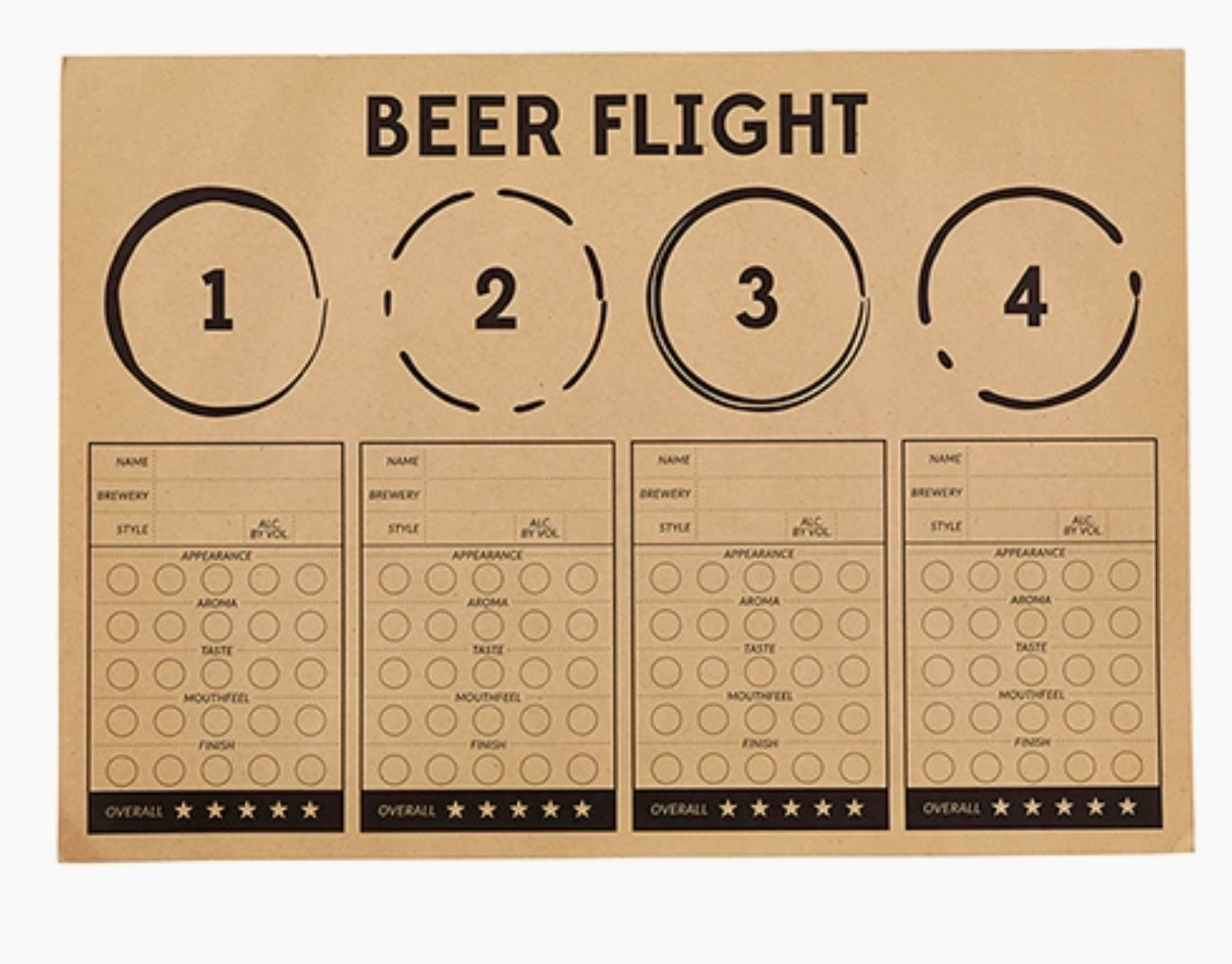 Beer Flight Placements