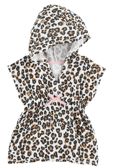 Mud Pie leopard hooded cover up