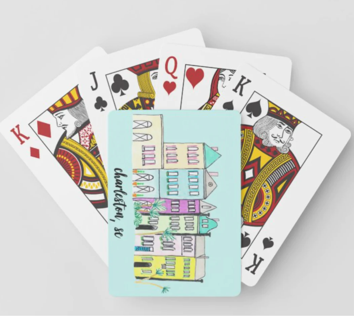 Rainbow Row Playing Cards