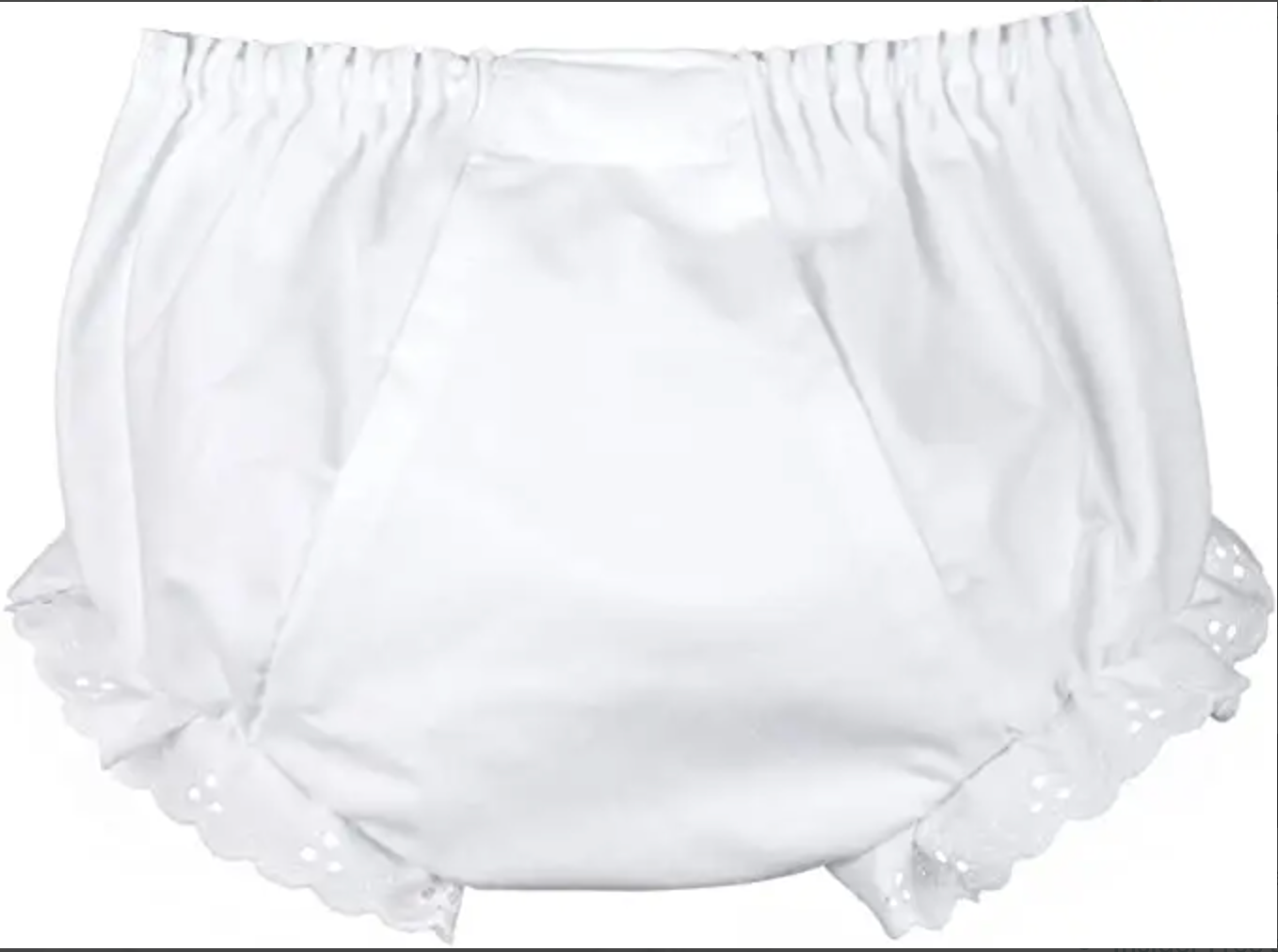 Diaper cover with Eyelet Trim