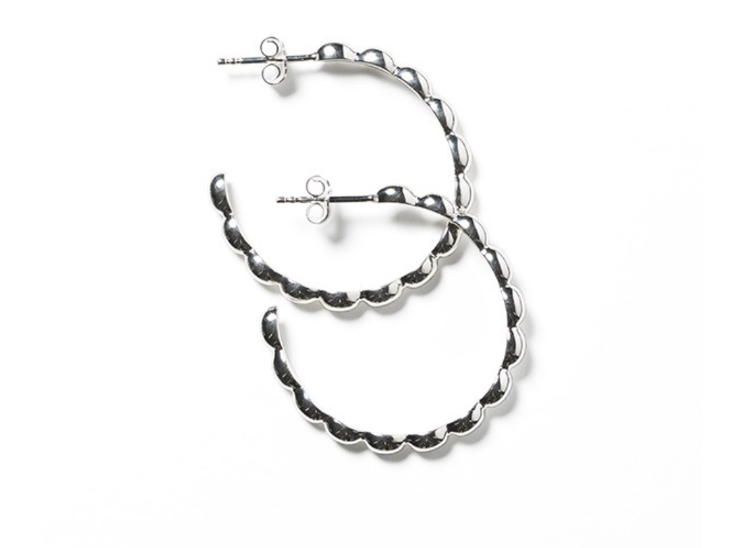 Southern Gates Small Rice Bead Hoops