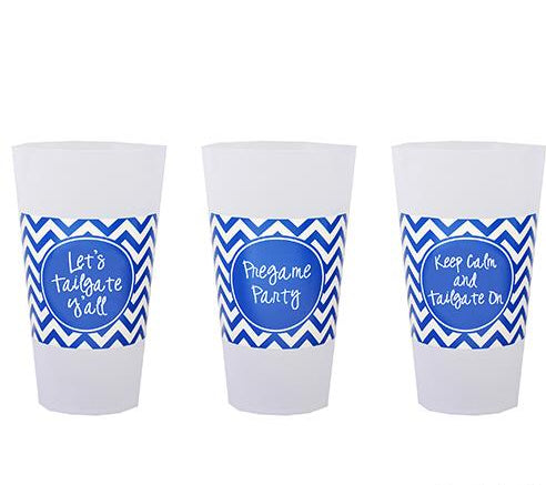 Gameday Set of 6 Cups- Blue or Crimson
