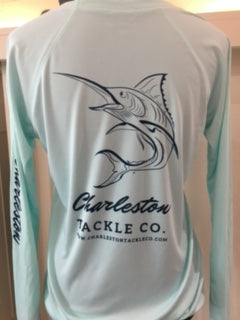 Charleston Tackle Co Long Sleeve PFG Fishing Shirt- Ladies-Vneck or Crew Neck